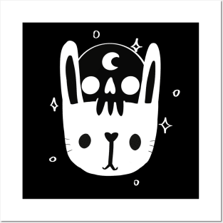 harajuku cute bunny skull Posters and Art